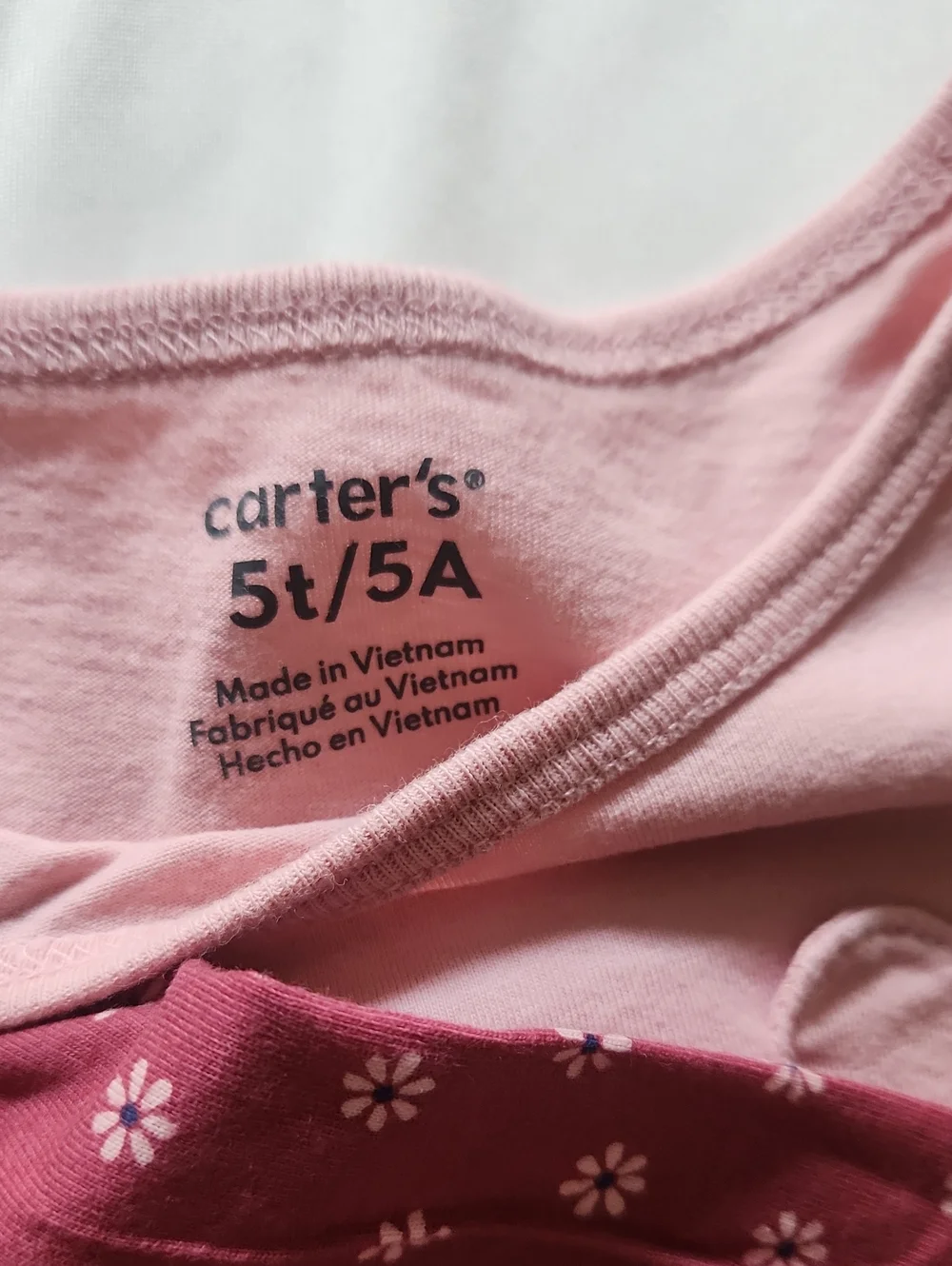 Carter's Pink & Mauve Long-Sleeve Floral and Heart Tee Set